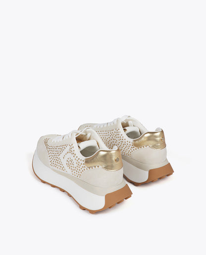 Platform Sneakers with Metallic Studs