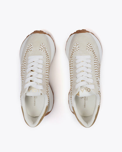 Platform Sneakers with Metallic Studs