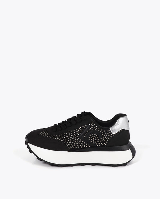 Platform Sneakers with Metallic Studs