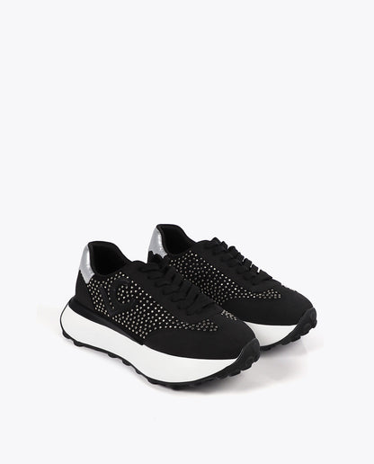 Platform Sneakers with Metallic Studs
