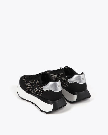 Platform Sneakers with Metallic Studs