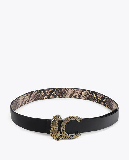 Reversible Belt with LC Leopard Buckle