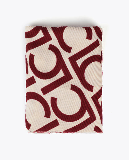 Two-tone Pleated Scarf