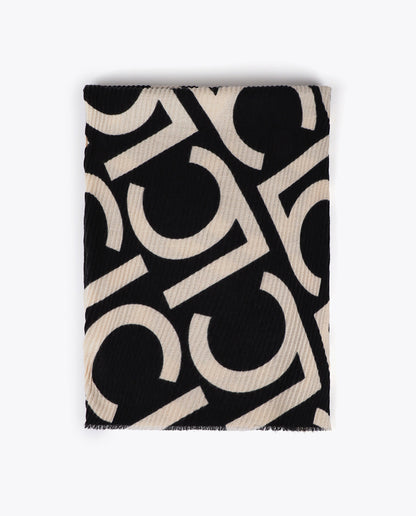 Two-tone Pleated Scarf