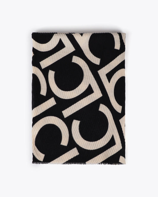 Two-tone Pleated Scarf