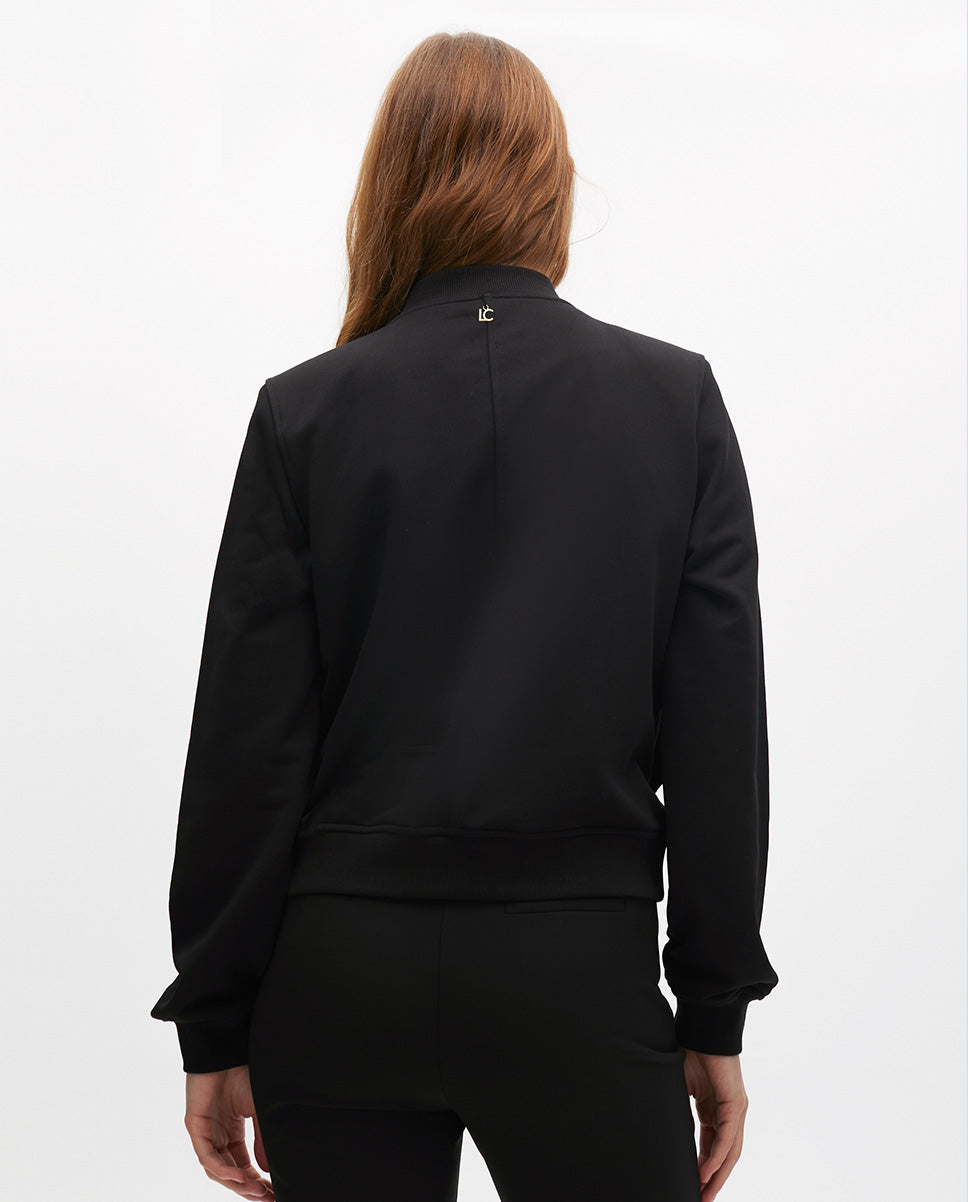 Bomber with Jewel Pocket Details