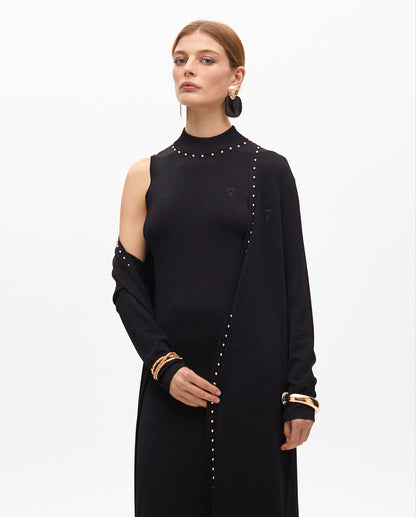 Long Lurex Knit Cardigan