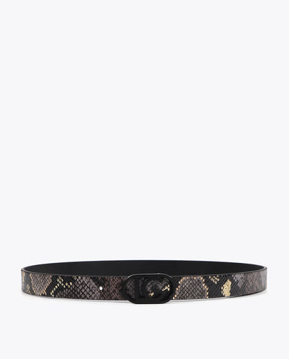 Reversible Animal Print Belt Pack with Interchangeable Buckle