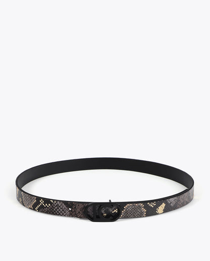 Reversible Animal Print Belt Pack with Interchangeable Buckle