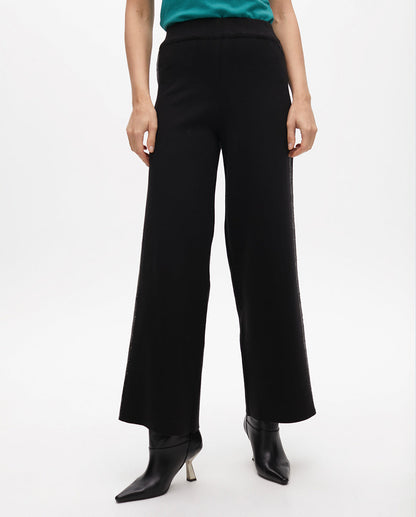 Sequined Side Knit Pants