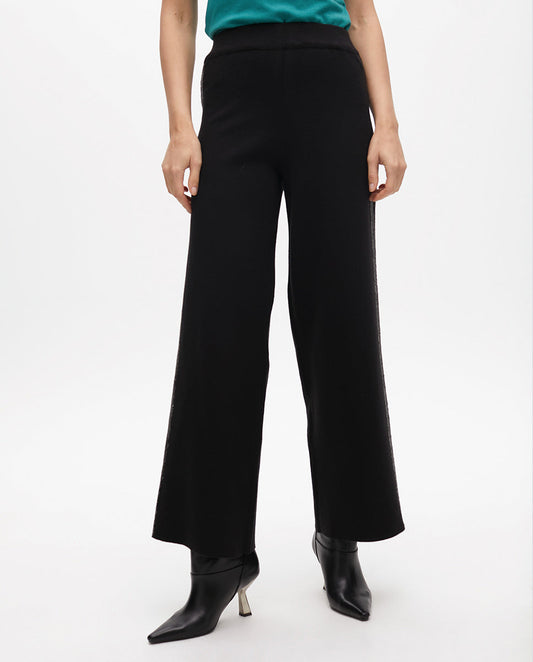 Sequined Side Knit Pants
