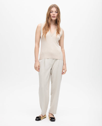 Basic Top with Lurex Contrast Detail