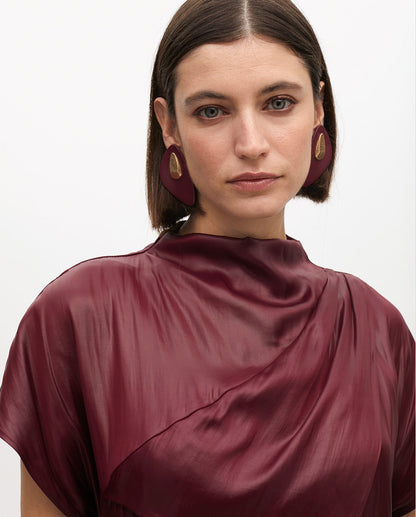 Draped Sleeve Detail Top