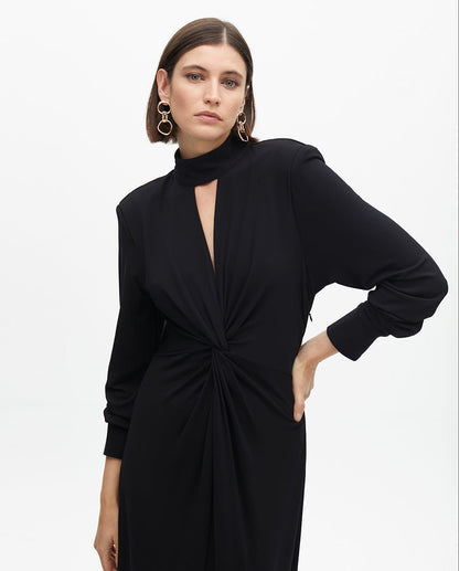 Long Dress with Neck Detail