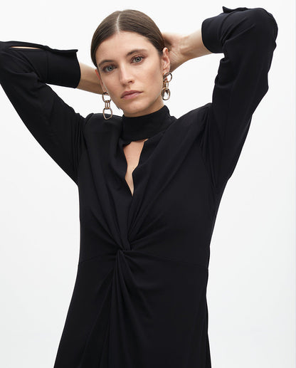 Long Dress with Neck Detail