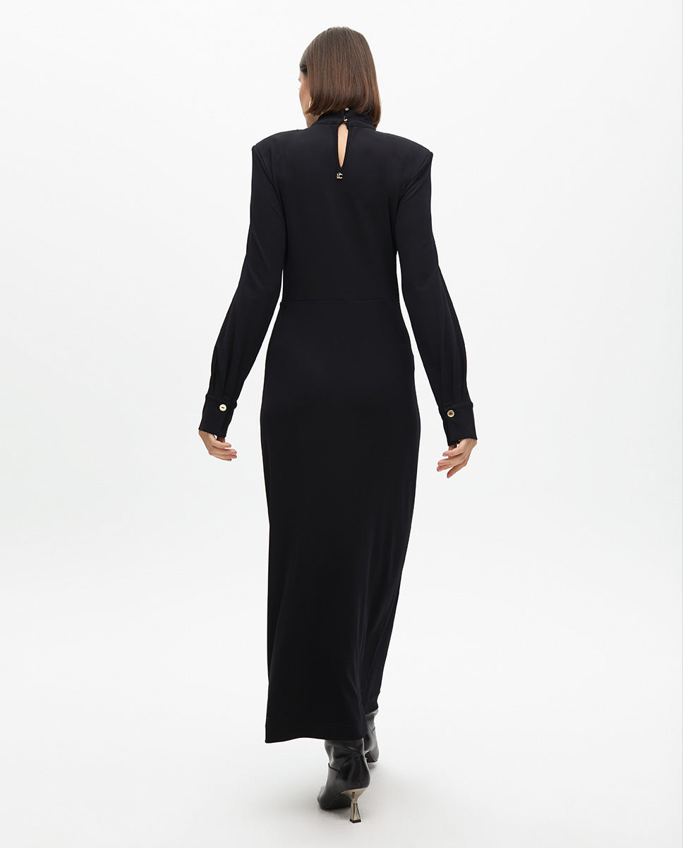Long Dress with Neck Detail