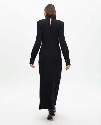 Long Dress with Neck Detail