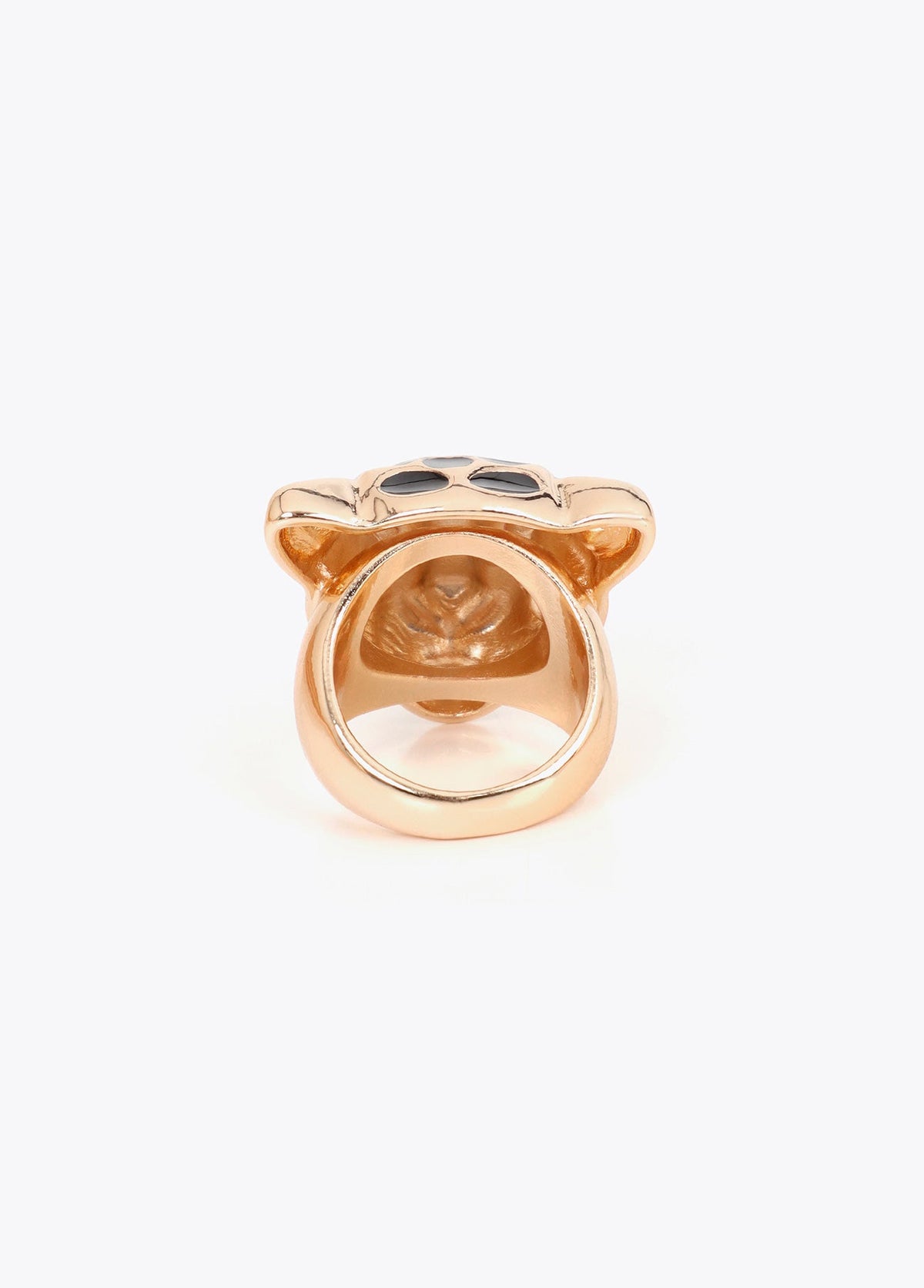 lf2603025-Leopard head ring-Gold