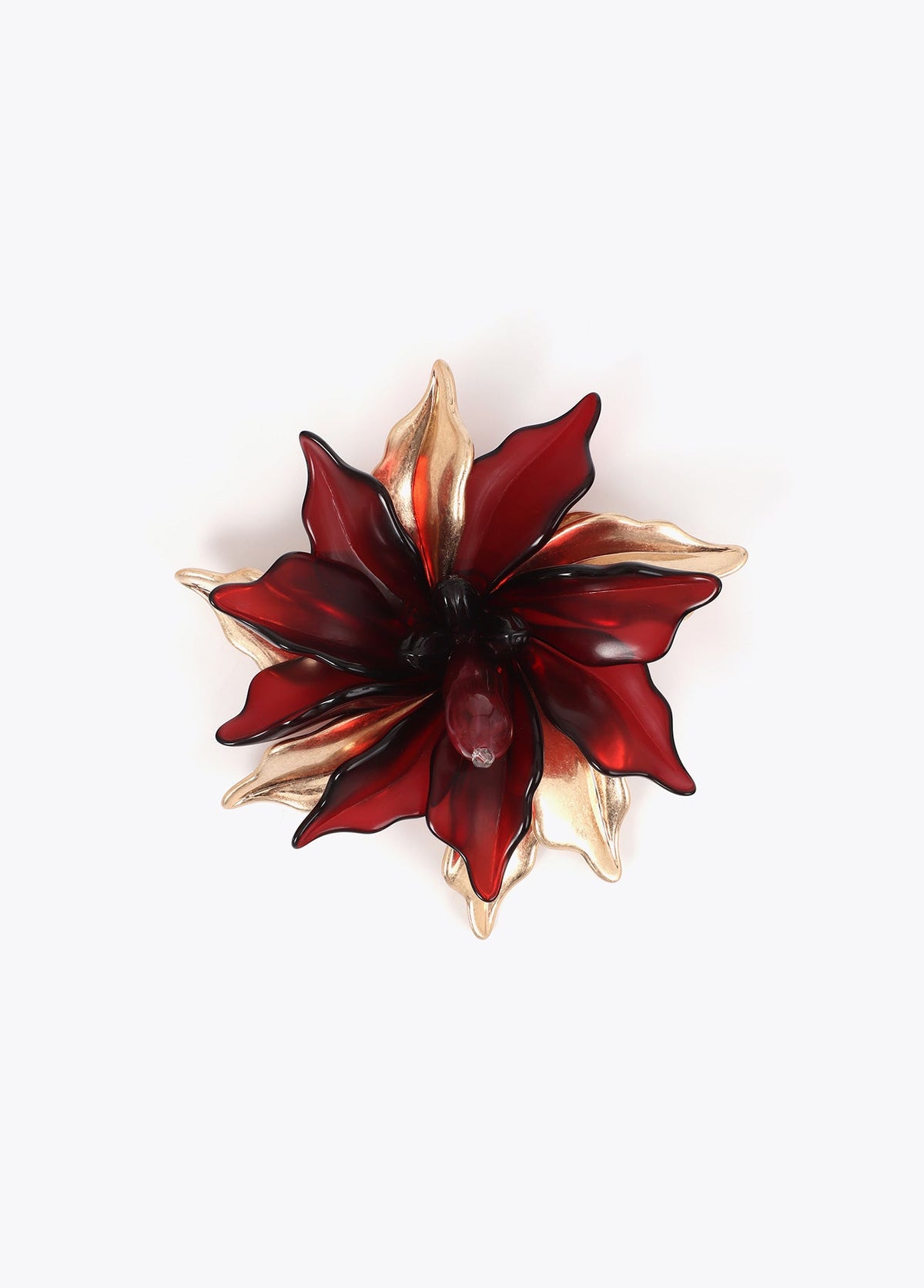 lf2603066-Flower brooch-Bordeaux