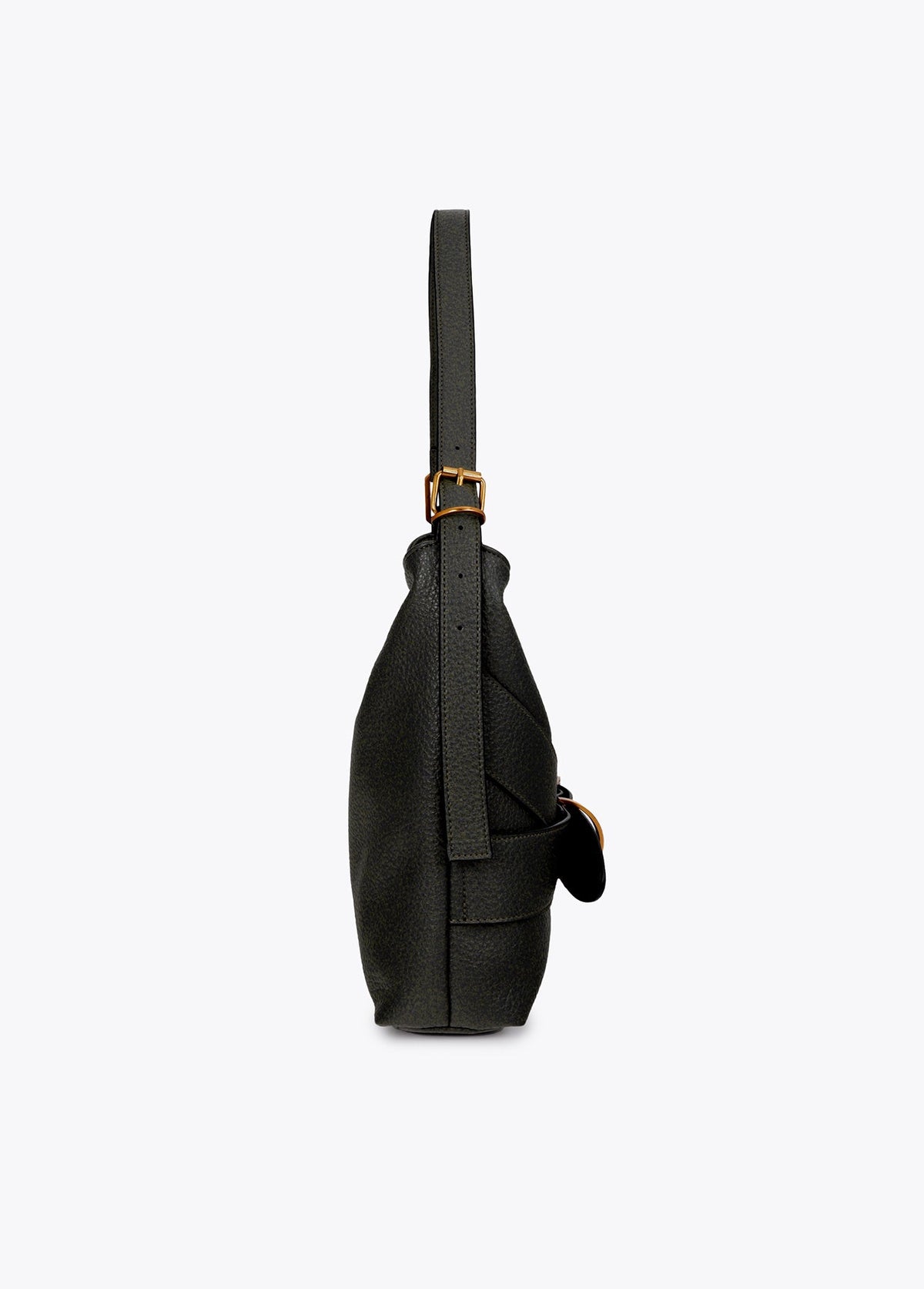 lf2604042-Hobo with belt detail-Black