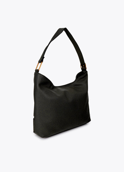 lf2604042-Hobo with belt detail-Black