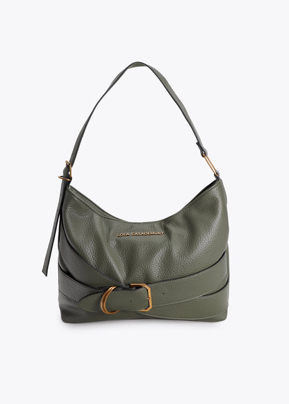 lf2604042-Hobo with belt detail-Khaki