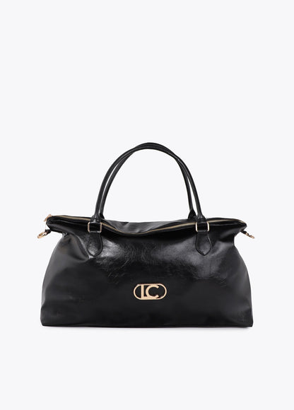 lf2604047-Leather-effect weekend-Black