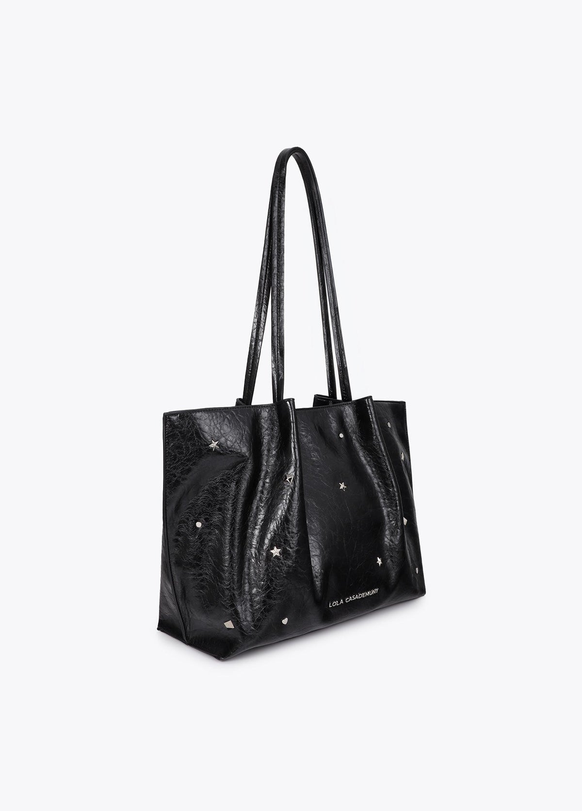 lf2604061-Shopper studded star and heart-Black