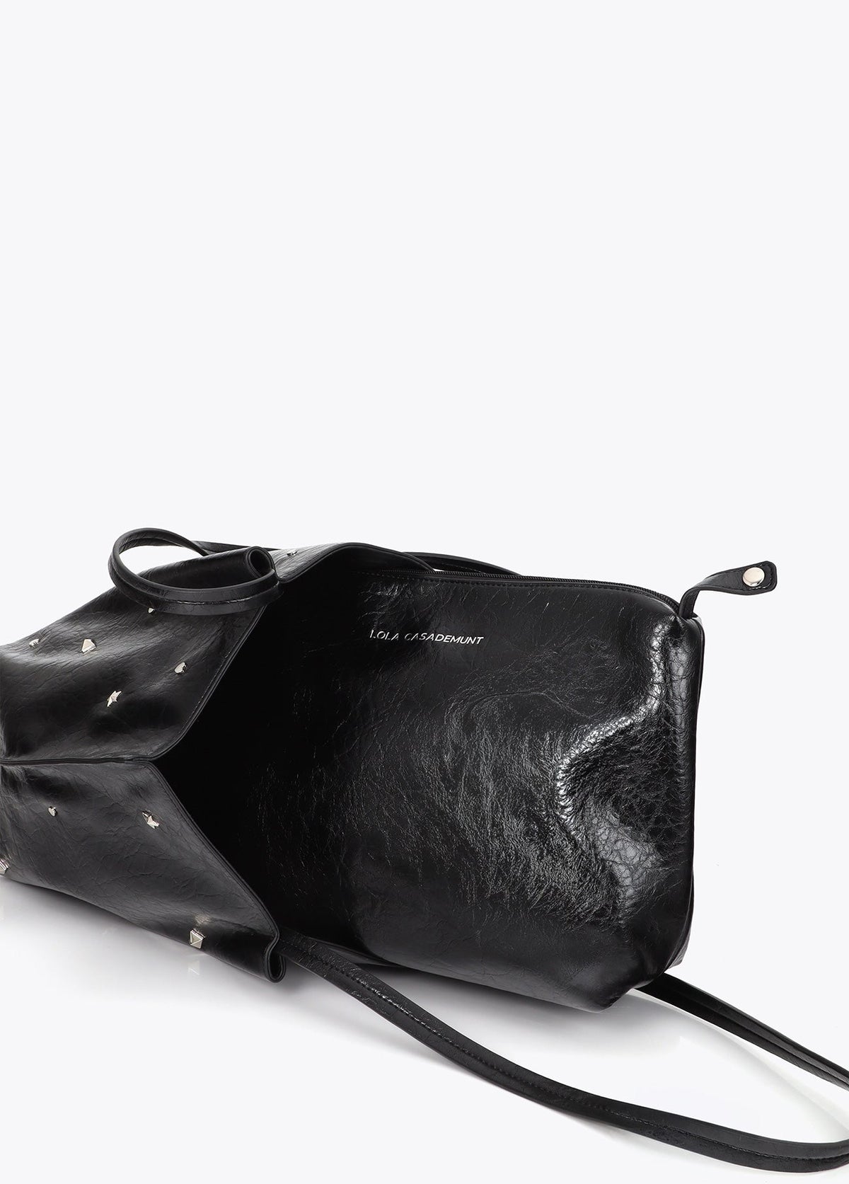 lf2604061-Shopper studded star and heart-Black