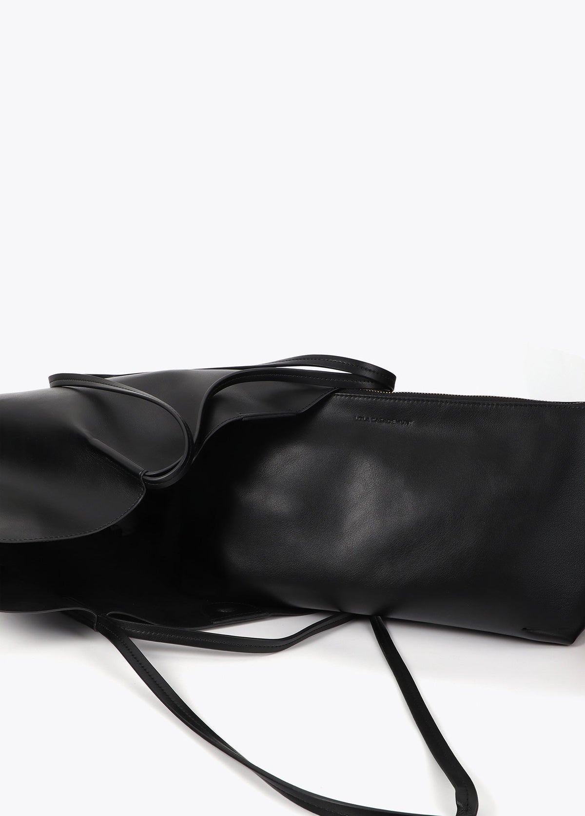 lf2604070-Leather-effect shopper with double handle-Black