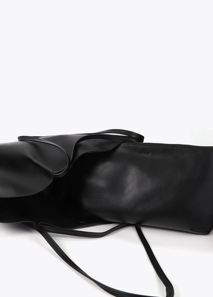 lf2604070-Leather-effect shopper with double handle-Black