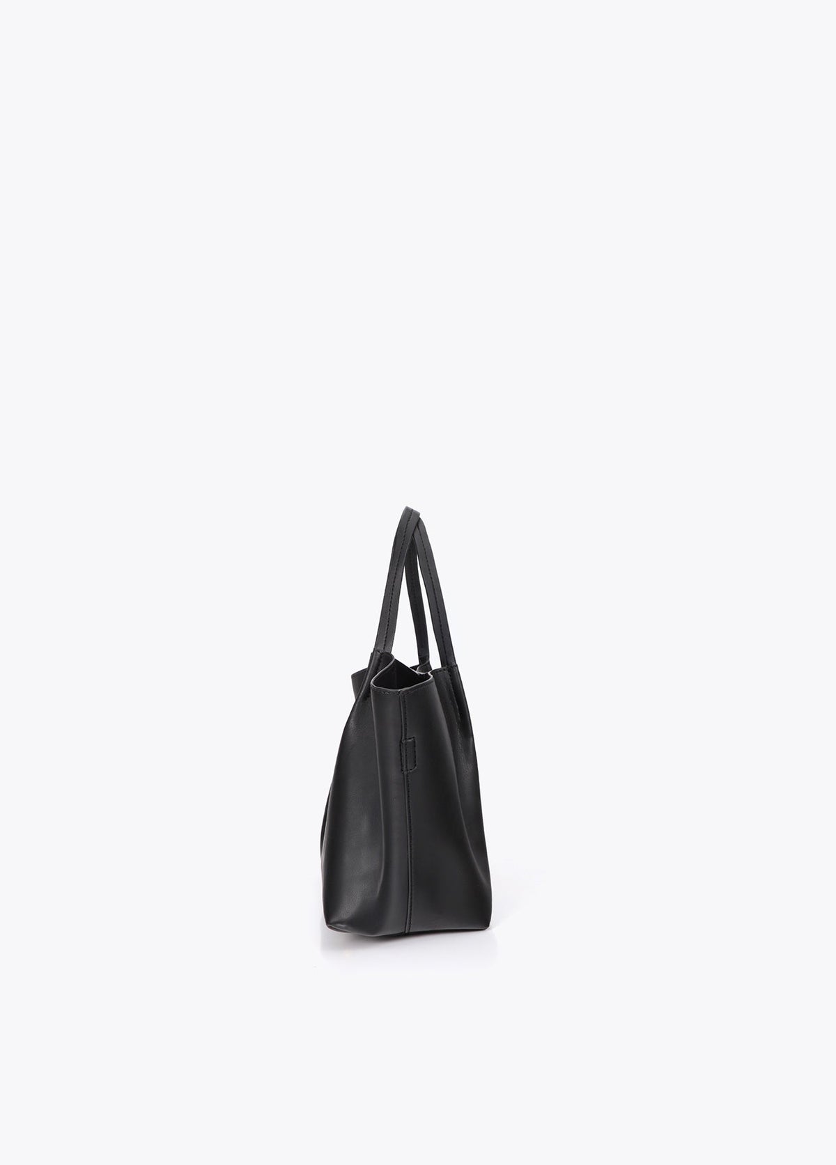 lf2604071-Leather-effect shoulder bag with double handle-Black