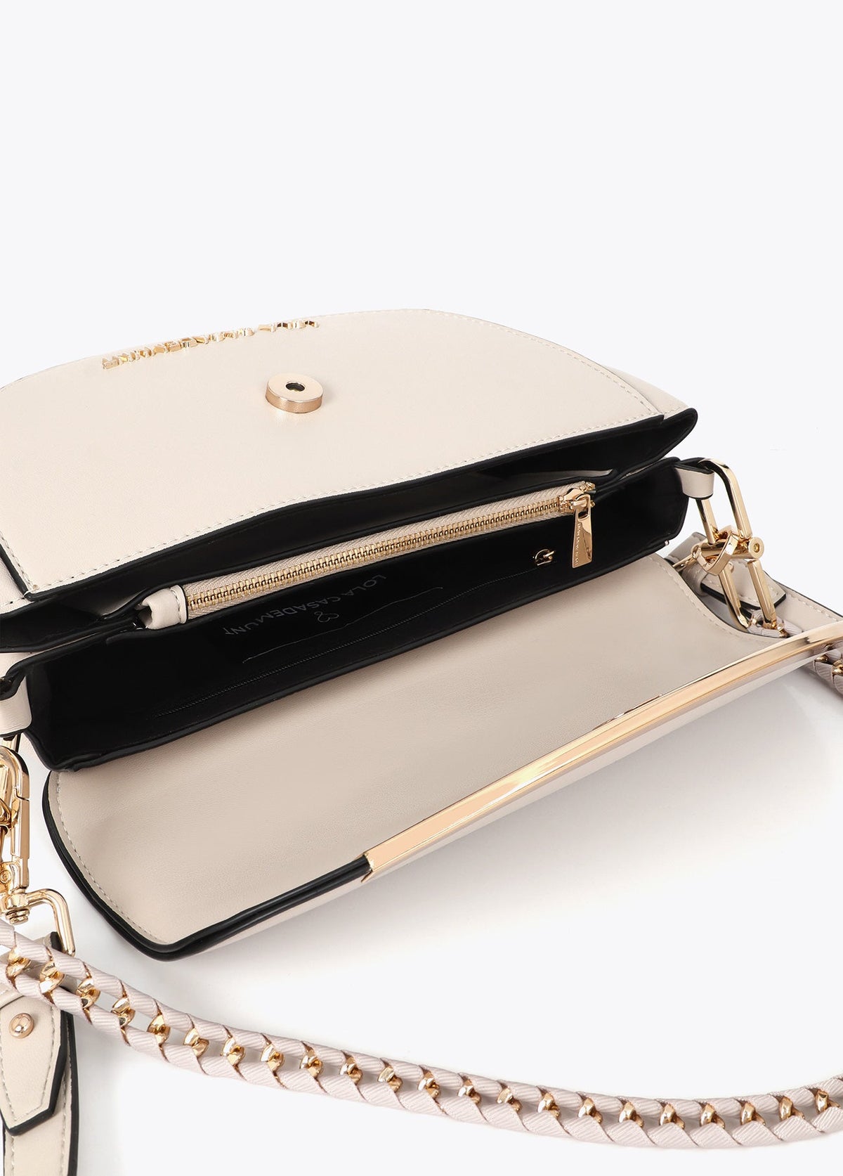 lf2604080-Shoulder strap with metallic detail-Ecru