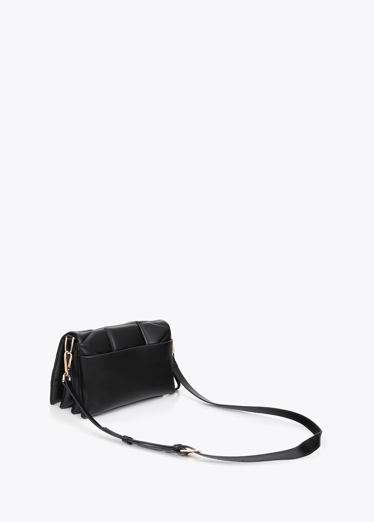 lf2604086-Padded shoulder bag with knot detail with LC-Black