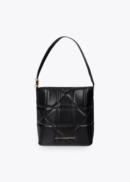 lf2604088-Hobo quilted knot detail with LC-Black