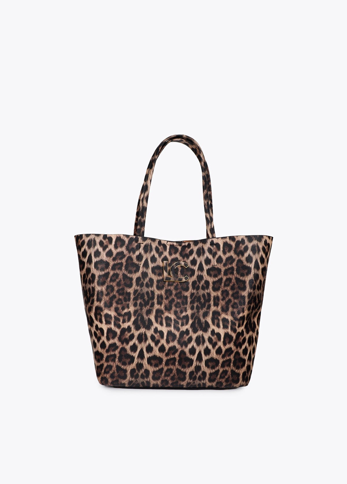 lf2604097-Basic animal print shopper-Black-Brown