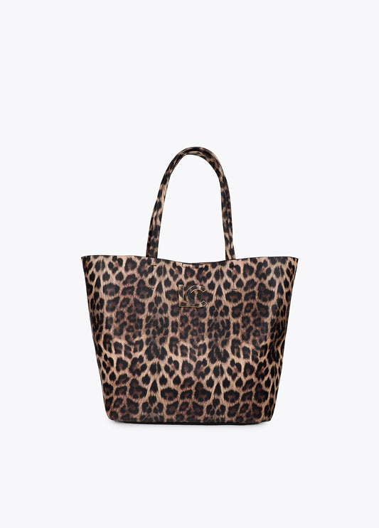 lf2604097-Basic animal print shopper-Black-Brown