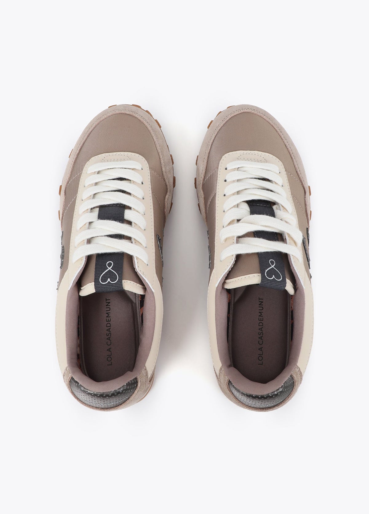 lf2605010-Sporty combination in different materials and leather-Grey-Metal