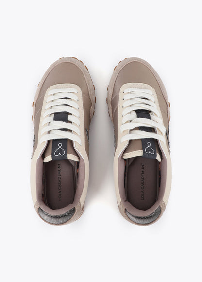 lf2605010-Sporty combination in different materials and leather-Grey-Metal