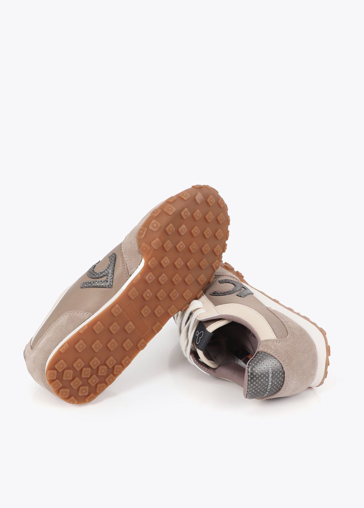 lf2605010-Sporty combination in different materials and leather-Grey-Metal