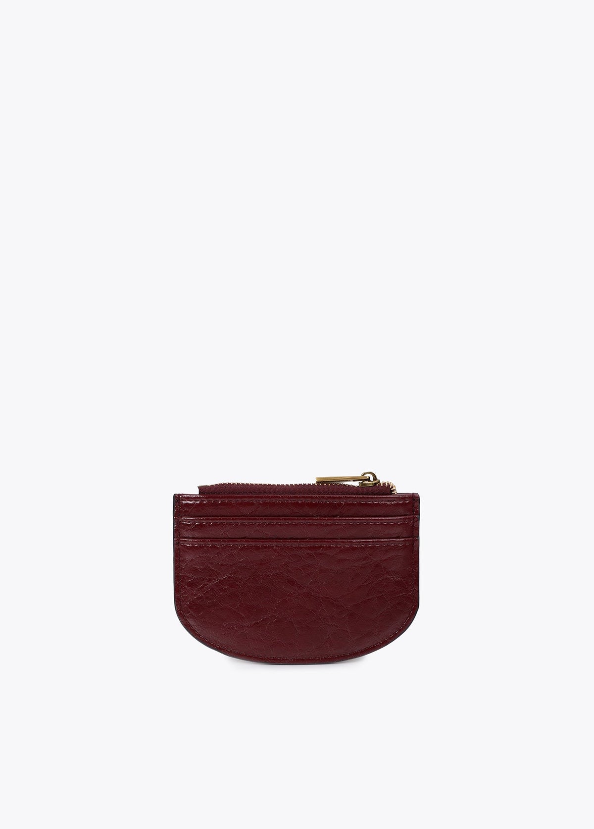 lf2612006-Crocodile effect card holder-Bordeaux