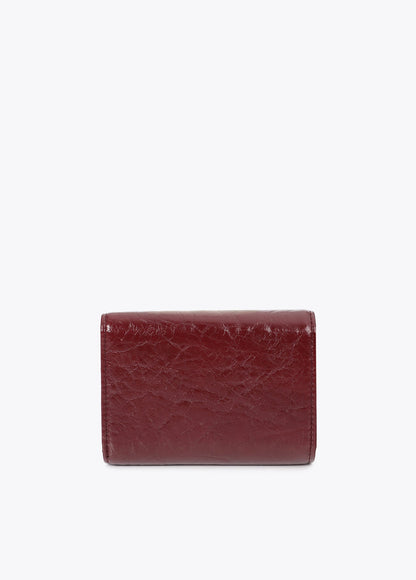 lf2612007-Crocodile effect coin purse-Bordeaux