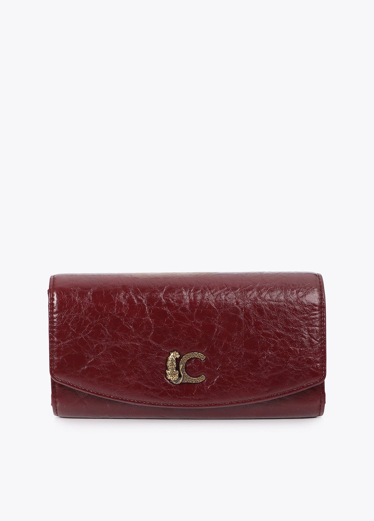lf2612008-Crocodile effect wallet-Bordeaux