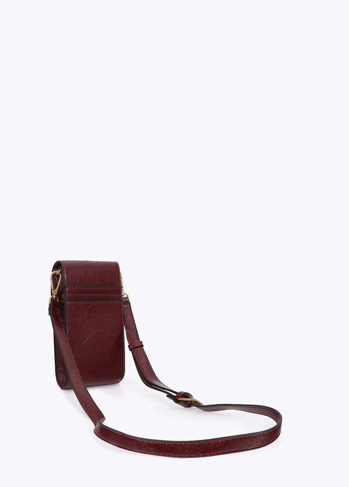 lf2612009-Crocodile effect mobile phone case-Bordeaux