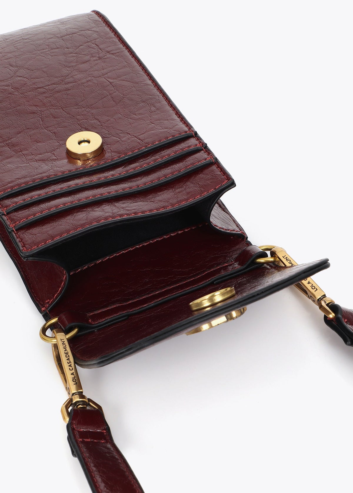lf2612009-Crocodile effect mobile phone case-Bordeaux