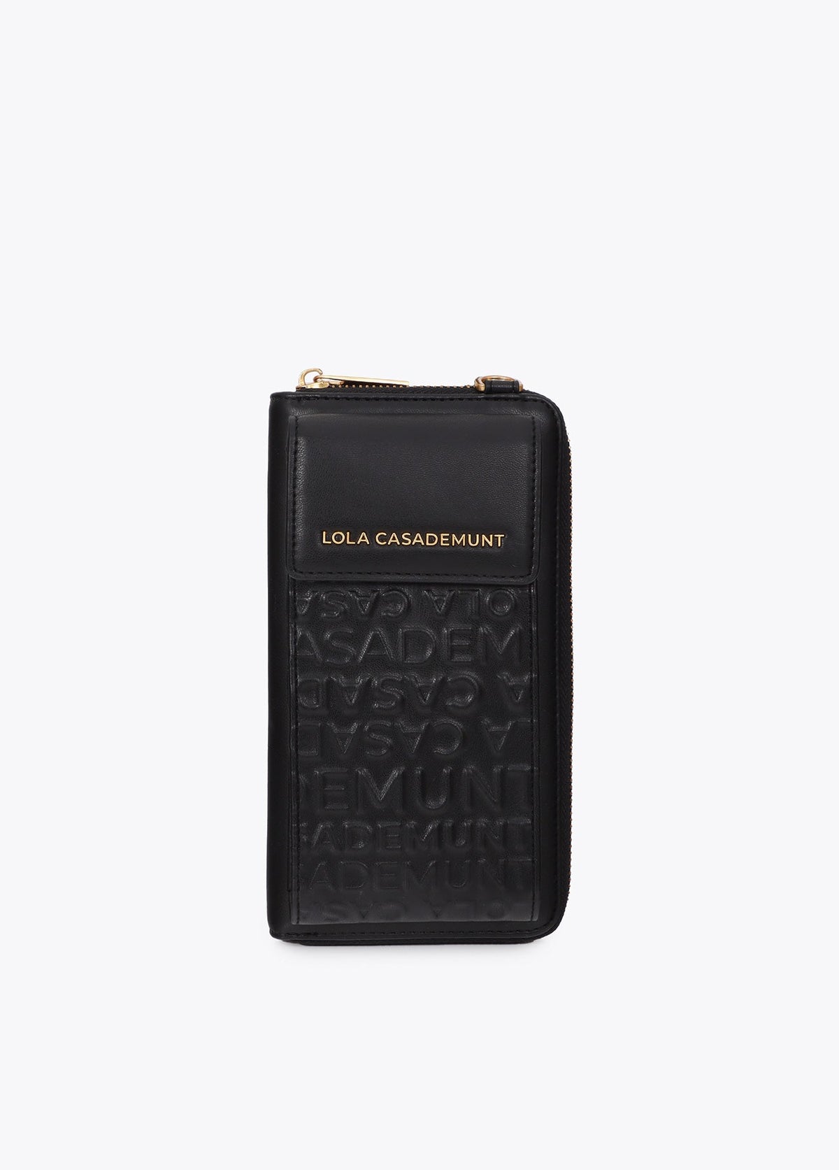 lf2612027-Stitching logo mobile phone case-Black