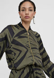 LS2402015-Black-Green-Zebra print bomber jacket