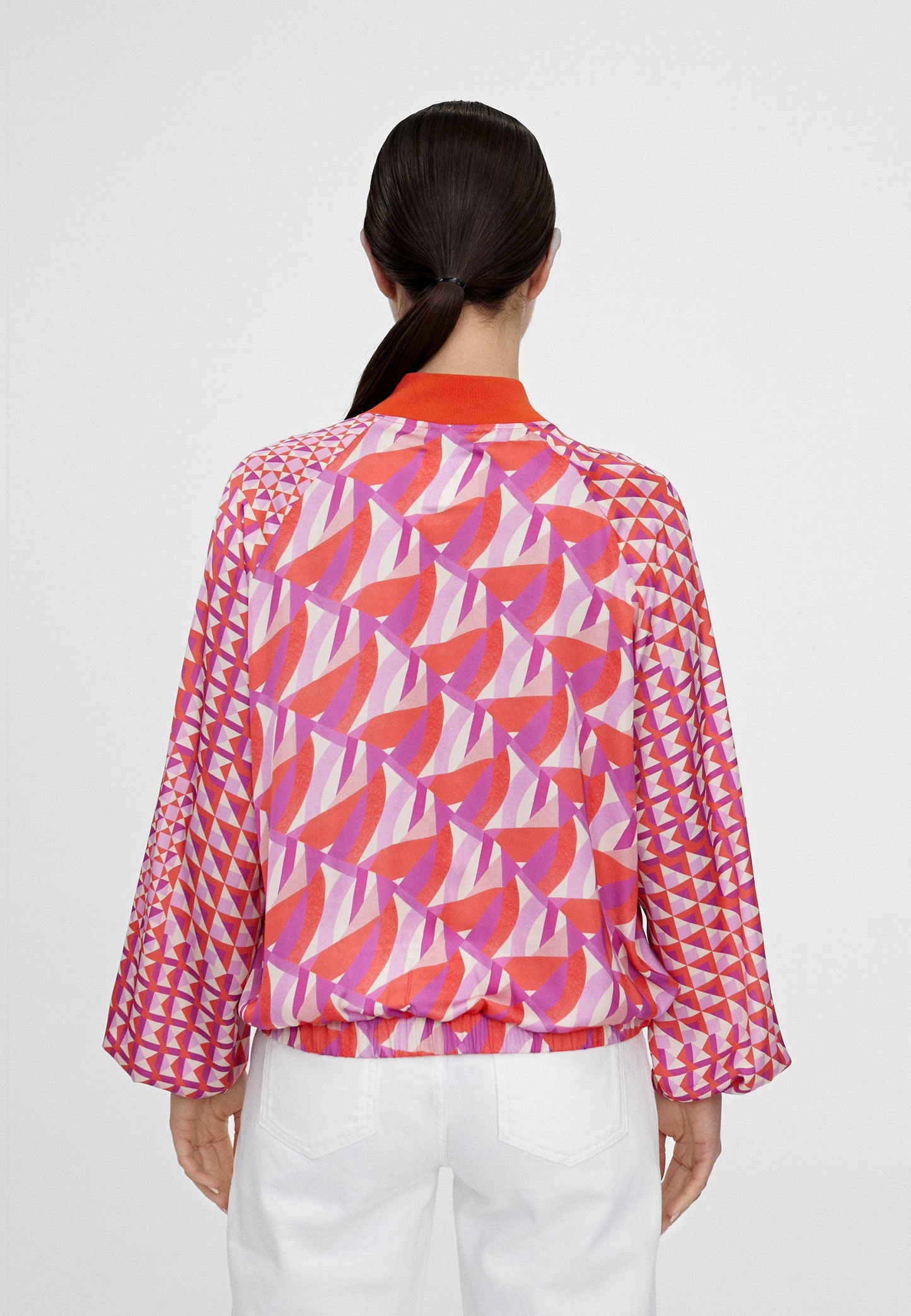 LS2402017-Red-Lilac-Multicoloured printed bomber jacket