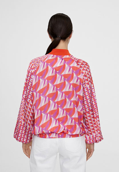 LS2402017-Red-Lilac-Multicoloured printed bomber jacket