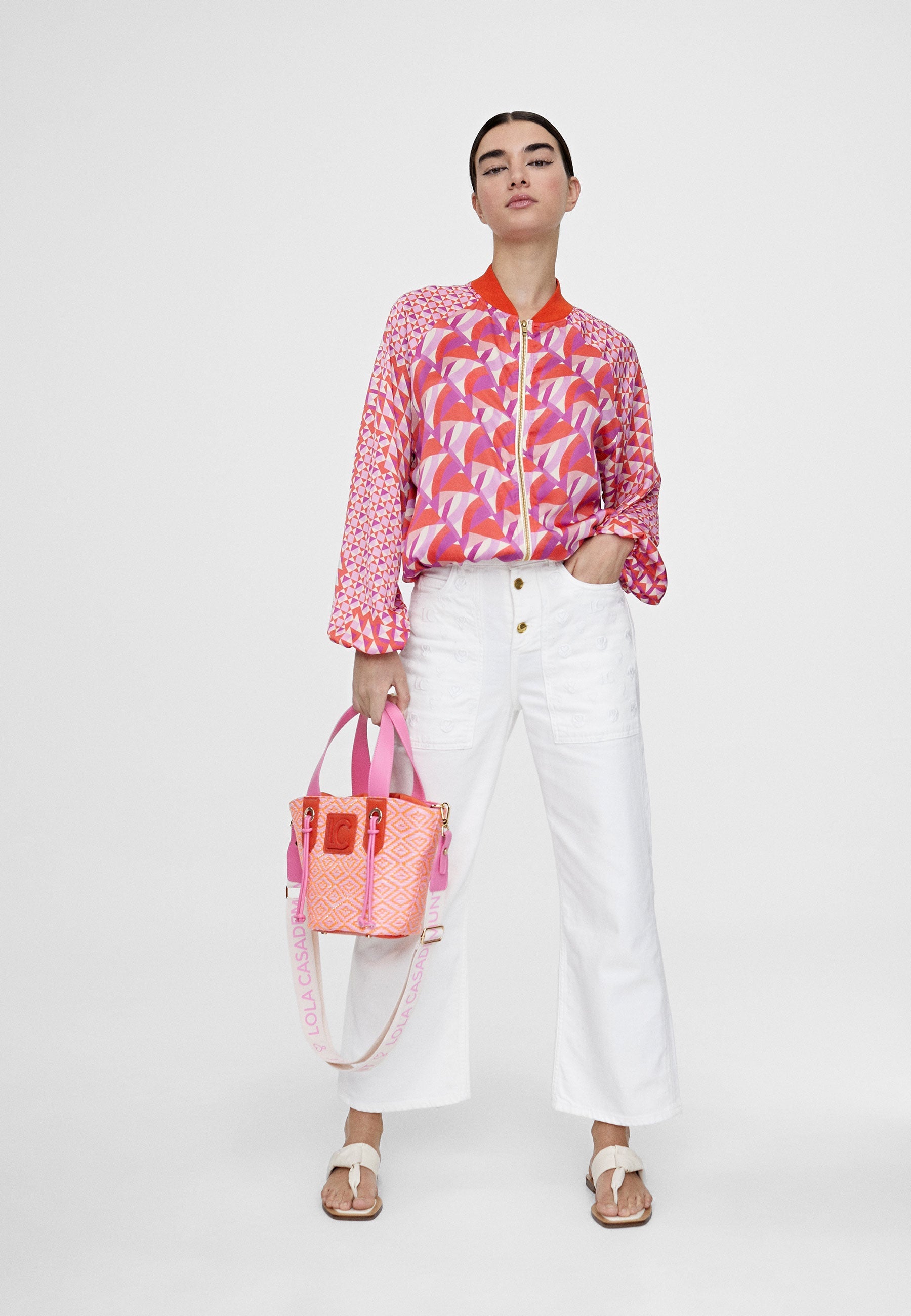 LS2402017-Red-Lilac-Multicoloured printed bomber jacket